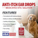 Jeffers Pet Anti - Itch Ear Drops with Hydrocortisone Ear Relief for Dogs & Cats - JEF2RH - 2 fl oz - 5