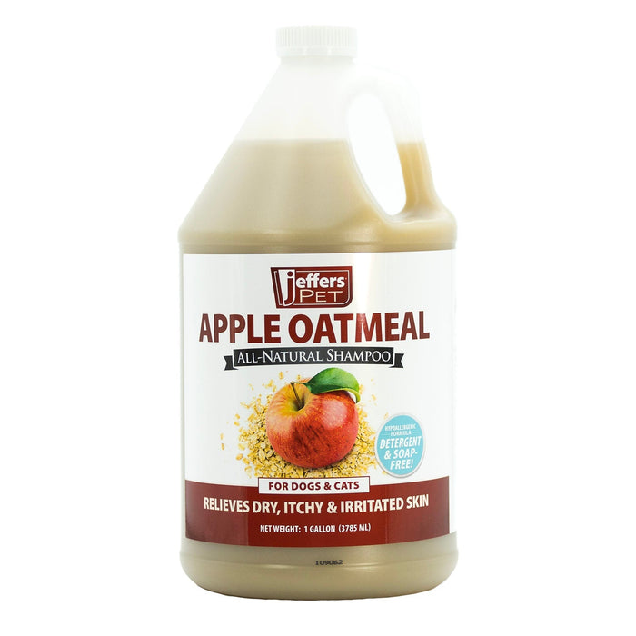 Jeffers Pet Apple Oatmeal All - Natural Hypoallergenic Dry Skin Shampoo for Dogs and Cats - TZP4 - 1 gallon - 1 - 3