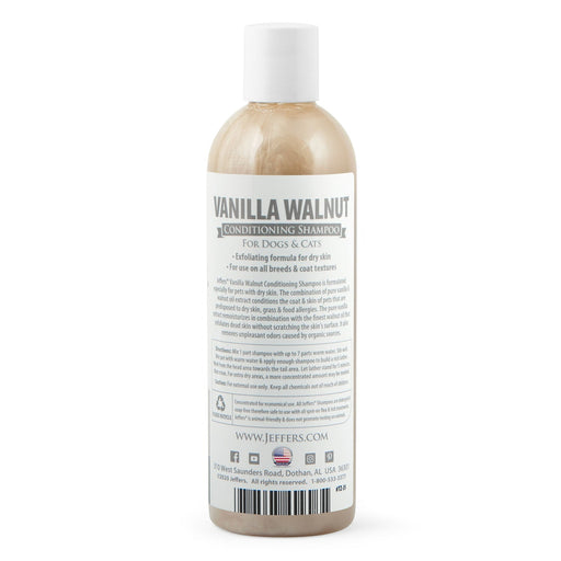 Jeffers Pet Vanilla Walnut Exfoliating Dog & Cat Conditioning Shampoo - TZJ5 - 17 oz - 2