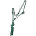 Jeffers Poly Braided Rope Horse Halter with Lead - 121R9 - Hunter/Tan - SIngle - 13