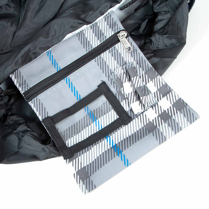 Jeffers Poplar Head Horse Grooming Bag - GAG1TB - Hamilton Blue & Slate Plaid - 10