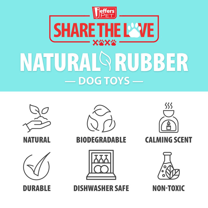 Jeffers Red Chameleon Natural Eco - Friendly Rubber Dental Dog Chew Toy for Medium Chewers - I7QF - Red - Medium - 1 - 12