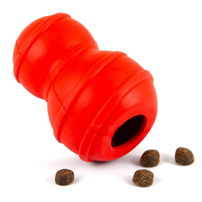 Jeffers Red Classic Stuffable Fetch & Chew Natural Rubber Treat Dispensing Dental Dog Toy - I7QN - Red - Medium - 1 - 9