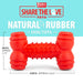 Jeffers Red Dental Bone Natural Rubber Dog Chew Toy for Healthy Teeth and Gums - I7Q8 - Red - Small - 1 - 3
