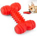 Jeffers Red Dental Bone Natural Rubber Dog Chew Toy for Healthy Teeth and Gums - I7Q8 - Red - Small - 1 - 1