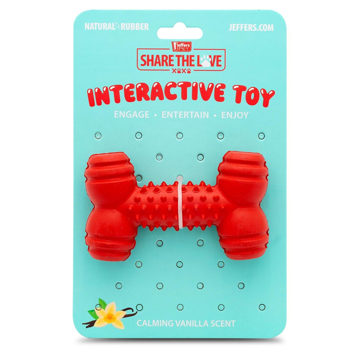 Jeffers Red Dental Bone Natural Rubber Dog Chew Toy for Healthy Teeth and Gums - I7Q8 - Red - Small - 1 - 8