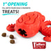 Jeffers Red Octopus Natural Rubber Treat Dispensing Dental Dog Chew Toy - I7QY - Red - Medium - 1 - 4