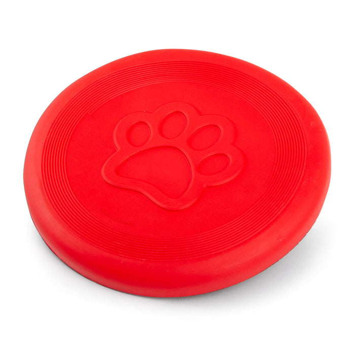 Jeffers Red Paw Frisbee Natural Rubber Dog Toy for Fetching & Chewing - I7RS - Red - Medium - 1 - 9