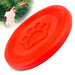 Jeffers Red Paw Frisbee Natural Rubber Dog Toy for Fetching & Chewing - I7RS - Red - Medium - 1 - 1