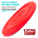 Jeffers Red Paw Frisbee Natural Rubber Dog Toy for Fetching & Chewing - I7RS - Red - Medium - 1 - 4