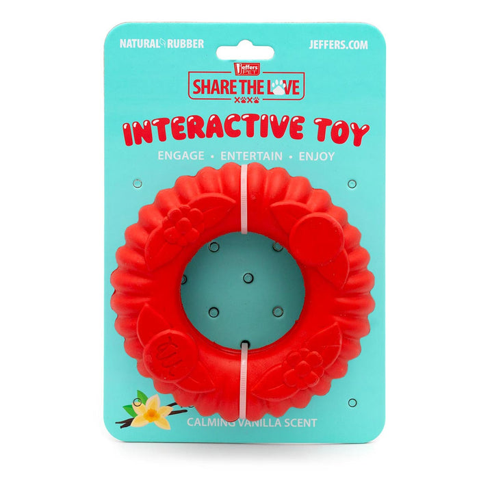 Jeffers Red Virgo Tugger Natural Rubber Dog Dental Chew Toy for Interactive or Solo Play - I7RX - Red - Small - 1 - 12