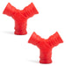 Jeffers Red "Y" Natural Rubber Dental Dog Chew Toy for Medium Chewers - I7QE-2 - Red - Medium - 2 - 14