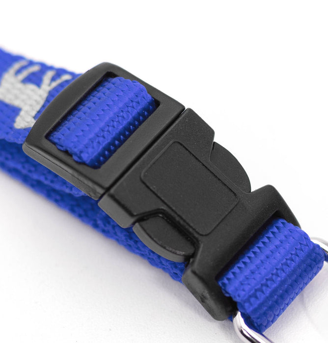 Jeffers Reflective Hound Series Adjustable Nylon Dog Collars - IDC3 - 5/8"W x 10-16"L - Blue - 6