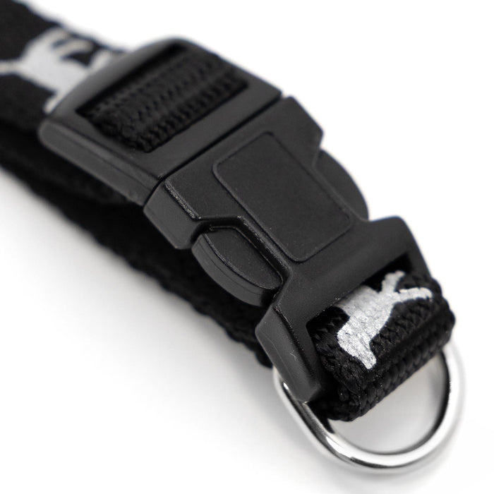Jeffers Reflective Hound Series Adjustable Nylon Dog Collars - IDC4 - 5/8"W x 10-16"L - Black - 9