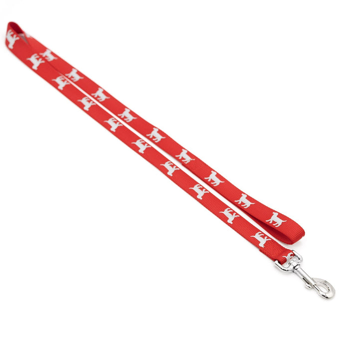 Jeffers Reflective Hound Series Nylon Dog Leash - IDCE - 1"W x 4'L - Red - 3