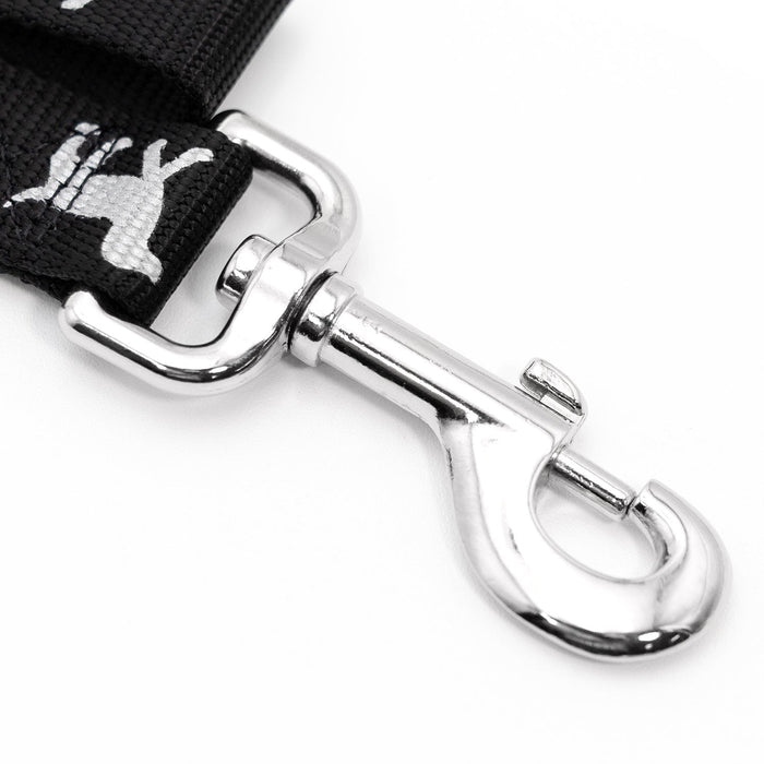 Jeffers Reflective Hound Series Nylon Dog Leash - IDCG - 1"W x 4'L - Black - 9