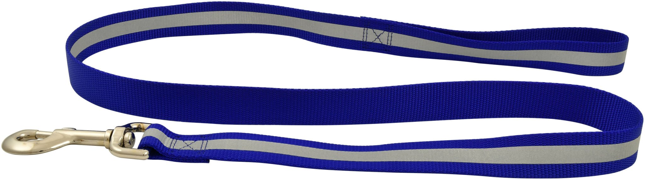 Jeffers Reflective Glow - in - the - Dark Safety Stripe Nylon Dog Leash, 1" W x 4' L - IDDF - Blue - 2
