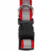 Jeffers Reflective Safety Stripe Adjustable Nylon Dog Collar – Glow-in-the-Dark for Night Visibility - IDE6 - 5/8"W x 10"-16"L - Red - 2