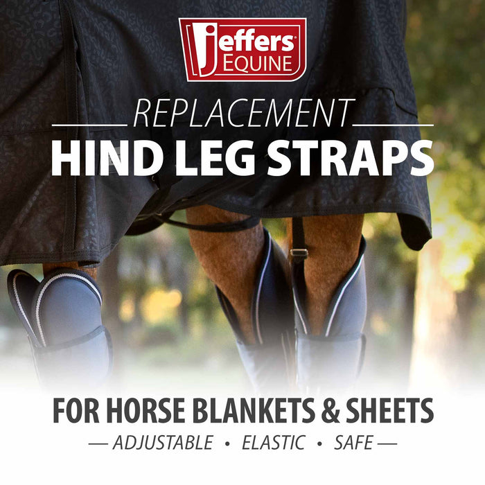 Jeffers Replacement Adjustable Elastic Leg Straps for Horse Blankets & Sheets - Y7AY - Pair - 2 ct - 3
