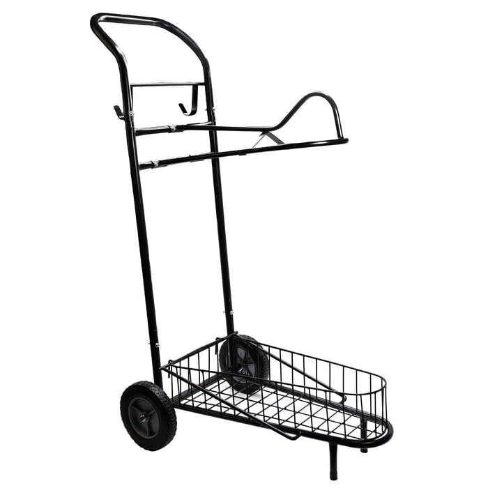 Jeffers Rolling Saddle & Tack Cart, 1 Tier Metal Horse Show Cart - IA9T - Black - Each - 1