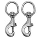 Jeffers Round Eye Bolt Snaps - IABT-2 - Nickel - plated - 1" x 3 - 7/8" - 2 Pack - 6