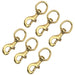 Jeffers Round Eye Bolt Snaps - IABU-6 - Solid Brass - 1" x 3 - 1/2" - 6 Pack - 11