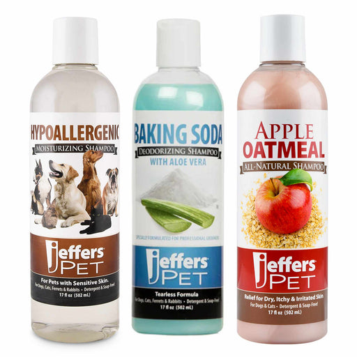 Jeffers Sensitive & Smelly Dog Shampoo Trio, 3 Piece Kit - TZMA-KIT - 1