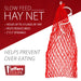 Jeffers Slow Feed 2" x 2" Nylon Hay Net for Horses, Red - XQEG - 1 - 3