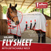 Jeffers Solaris Horse Fly Sheet with Detachable Neck, Grey & Red - JEF2PD - Grey & Red - 66" - 3