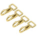 Jeffers Solid Brass Rein Spring Snap with Flat Fixed Eye - IAZ3-4 - 4 Pack - 4