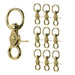 Jeffers Solid Brass Trigger Snap with Round Swivel Eye, 5/8" x 2 - 3/4" - IAAY-10 - 5/8" x 2 - 3/4" - 10 Pack - 6