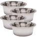 Jeffers Standard - Weight Stainless Steel Food & Water Pet Bowls - G3SS-4 - 1 Quart - 4 Pack - 29