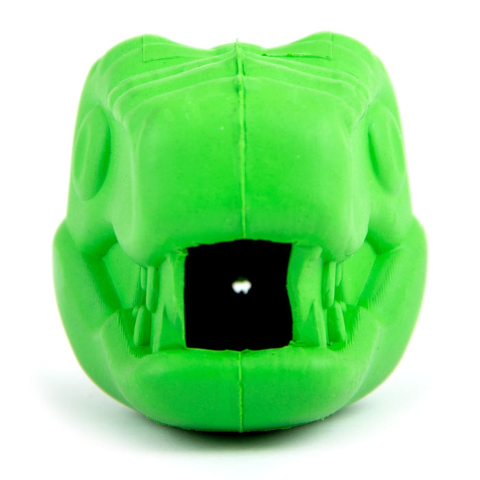 Jeffers T - Rex Natural Rubber Treat Dispensing Dental Dog Chew Toy for Medium Chewers with Vanilla Scent - I7Q5 - Small - Green - 1 - 15
