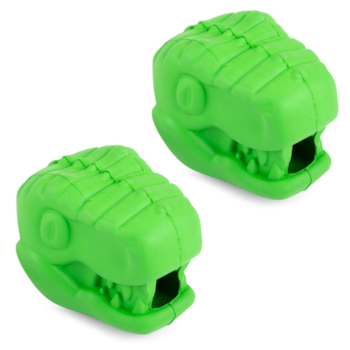 Jeffers T - Rex Natural Rubber Treat Dispensing Dental Dog Chew Toy for Medium Chewers with Vanilla Scent - I7QD-2 - Medium - Green - 2 - 20