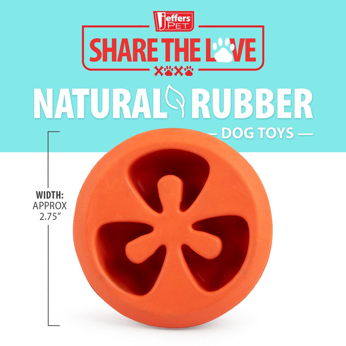 Jeffers Tomato Shaped Natural Rubber Treat Dispensing Dental Dog Chew Toy for Medium - Chewers - I7QL - Red - Small - 1 - 3