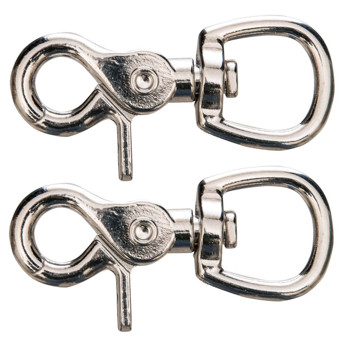 Jeffers Nickel - Plated Trigger Snap with Round Swivel Eye - IACA-2 - 2 Pack - 3