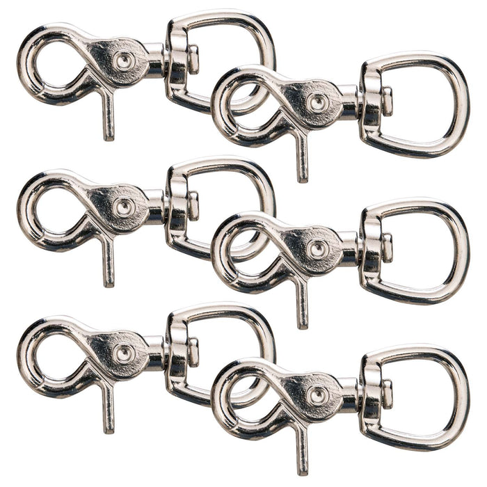 Jeffers Nickel - Plated Trigger Snap with Round Swivel Eye - IACA-6 - 6 Pack - 5