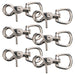 Jeffers Nickel - Plated Trigger Snap with Round Swivel Eye - IACA-6 - 6 Pack - 5