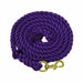 Jeffers Twisted Solid Cotton Horse Lead Ropes with Brass Bolt Snap, 10' L - IAU6 - Purple - ¾"D x 10'L - 1 - 19