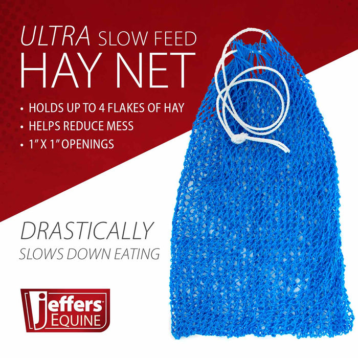 Jeffers Ultra Slow Feed 1" x 1" Nylon Hay Net for Horses, Royal Blue - XQEF - 3