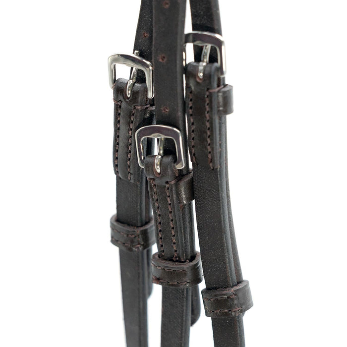 Jeffers Uniquely English "Blenheim" Leather Jumping Bridle for Horses - JEF14P - Havana - Cob - 1 - 3