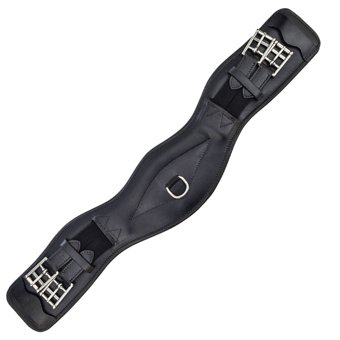 Jeffers Uniquely English Contoured Dressage Girth, Black - GAGBP - 28 in - 1