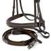 Jeffers Uniquely English "Devon" Leather Snaffle Bridle with Reins for Horses - JEF14B - Havana - Cob - 1 - 3