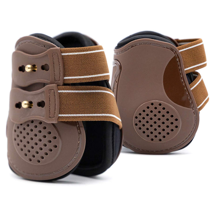 Jeffers Uniquely English Fetlock Boots for Horses, 2 - Pack - IAQO - Medium - Brown - 2 pk - 7