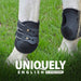 Jeffers Uniquely English Fetlock Boots for Horses, 2 - Pack - IAQP - Medium - Black - 2 pk - 19