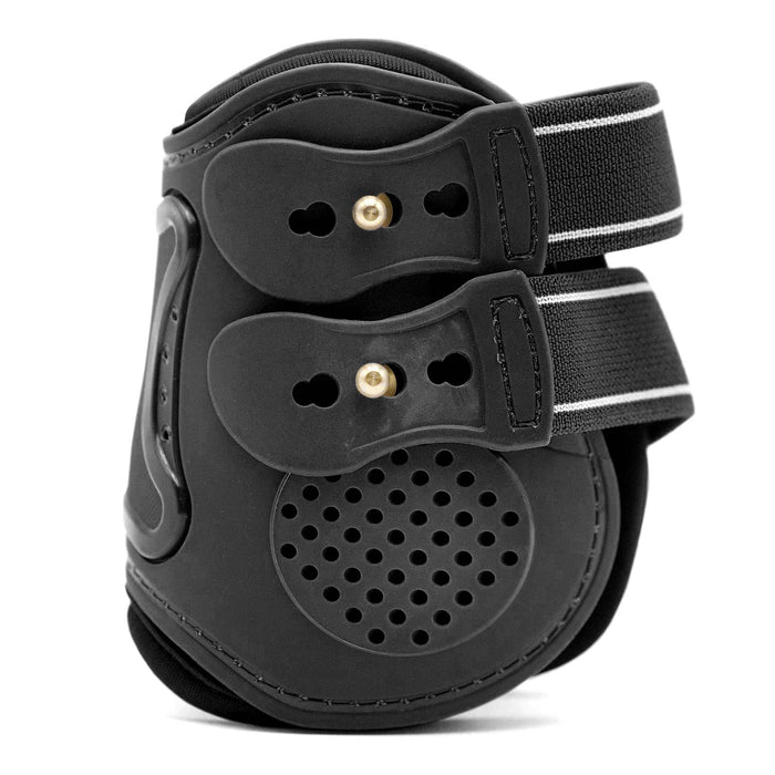 Jeffers Uniquely English Fetlock Boots for Horses, 2 - Pack - IAQP - Medium - Black - 2 pk - 15
