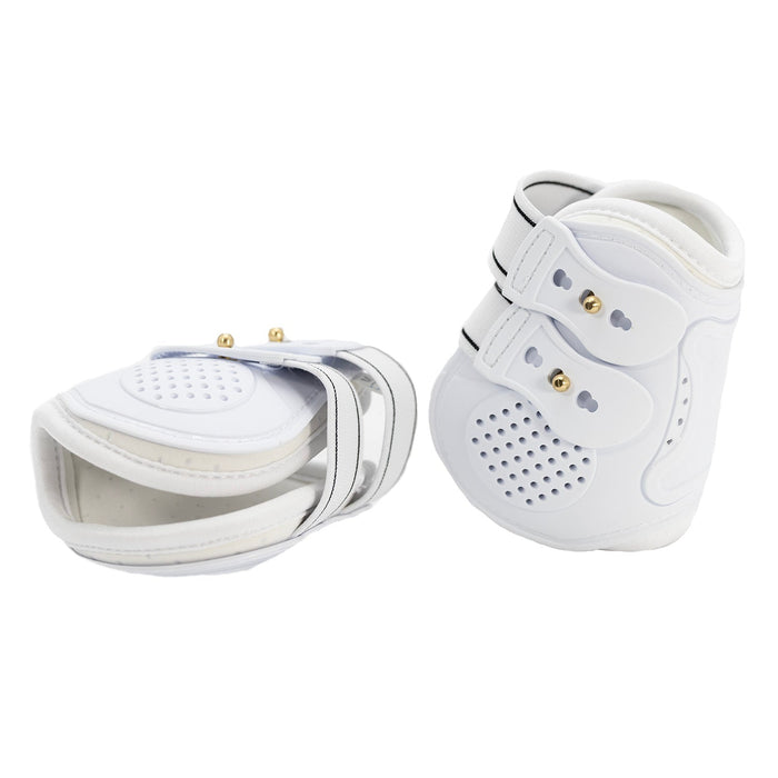 Jeffers Uniquely English Fetlock Boots for Horses, 2 - Pack - IAQT - Medium - White - 2 pk - 6