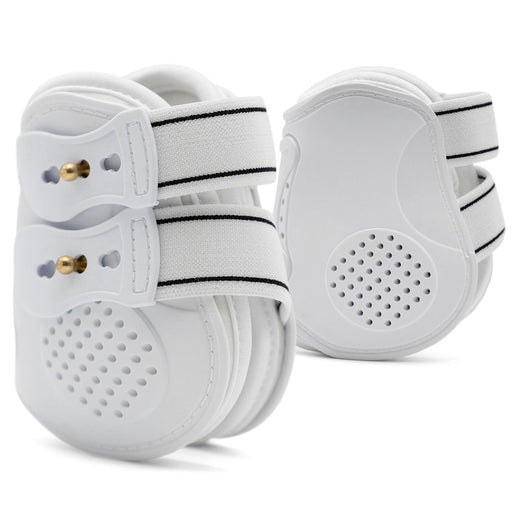Jeffers Uniquely English Fetlock Boots for Horses, 2 - Pack - IAQT - Medium - White - 2 pk - 1