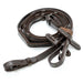 Jeffers Uniquely English Hickstead Figure - 8 Bridle with Web Reins for Horses - JEF01B - Havana - Cob - 1 - 4