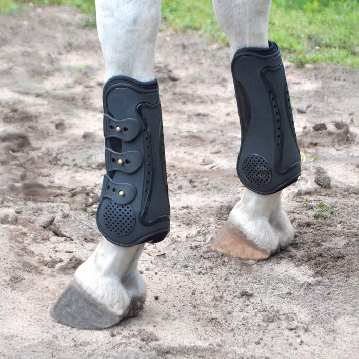 Jeffers Uniquely English Horse Tendon Boots, 2 - Pack - IAQI - Medium - Brown - 2 pk - 10